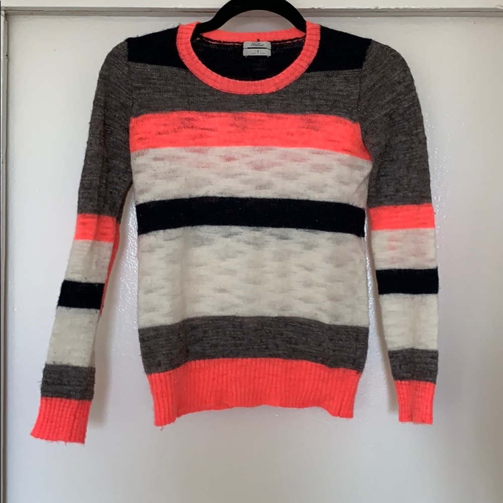 Neon stripe sweater